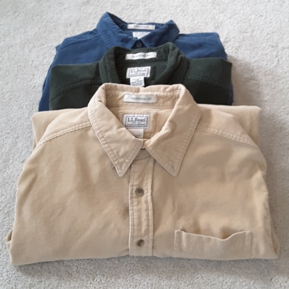 L.L. Bean Other - L.L. Bean Corduroy Long Sleeve Button Down Shirt L